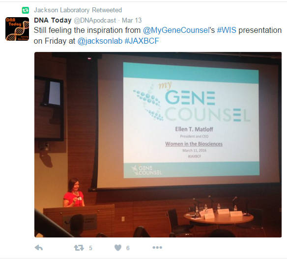 DNA Podcast Tweet at JAX GENOMIC MEDICINE