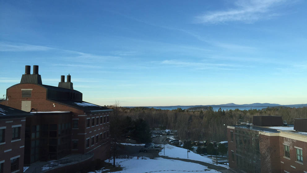 View from Steve Munger's office at The Jackson Laboratory in Bar Harbor, Maine