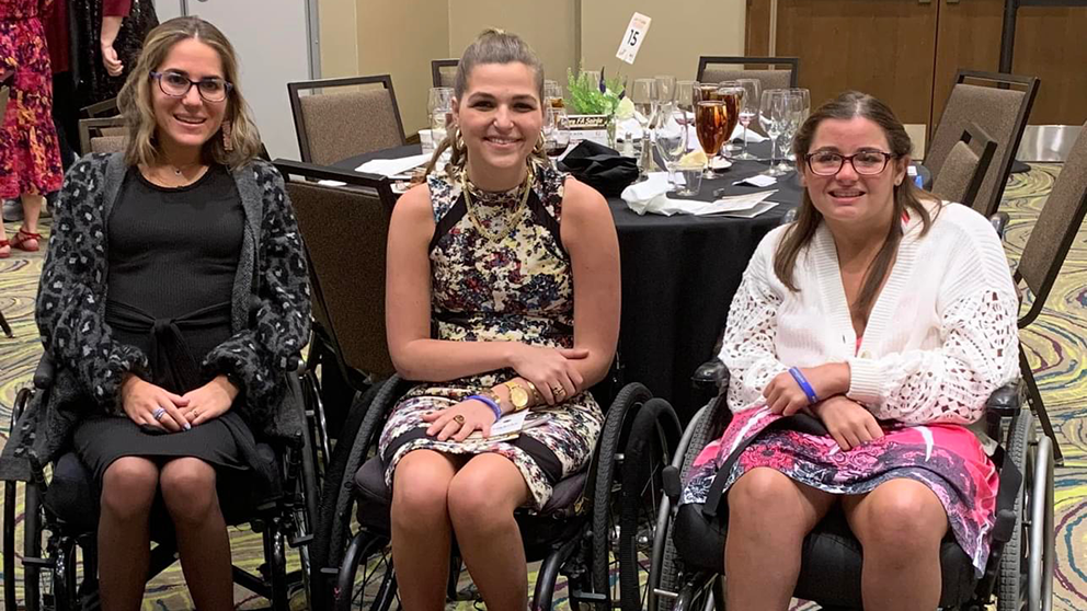Representing an engaged FA community, (l to r) Carly, Madelyn, and Emily gather at the Cure FA Soirée- an evening of music to benefit FARA. (Photo credit FARA)