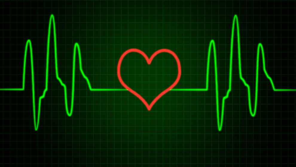 EKG and heart shape graphic (Bigstock)