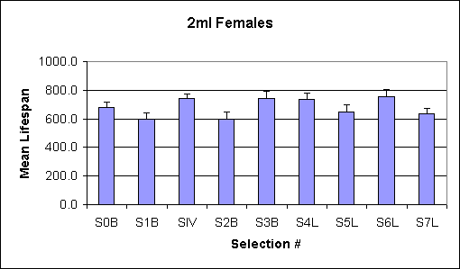 Life spans of 2ML females